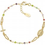 Bild des Amen Rosenkranz Armband aus Silber mit Kristallen für Damen BRO10GARVE3