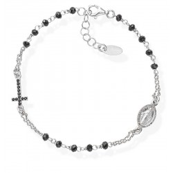 Acquistare Bracciale Amen rosario in argento con cristalli BRO25BNZ3