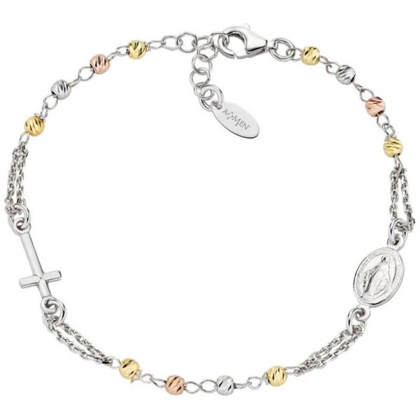 Bild des Amen Rosenkranz Armband aus Silber für Damen BROBBRGD3