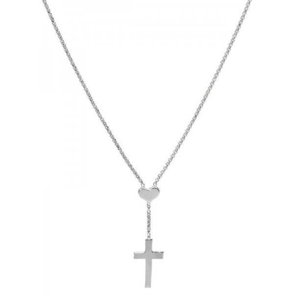 Image du Collier Croix avec coeur Amen femme CLCHB