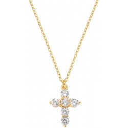 Amen Kreuzkette aus Silber mit Zirkonia für Damen CLCRPAGBZ