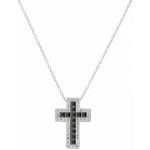 Bild der Amen Kreuzkette aus Silber mit Zirkonia für Damen CLCRREBBNZ1