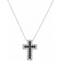 Amen Kreuzkette aus Silber mit Zirkonia für Damen CLCRREBBNZ1