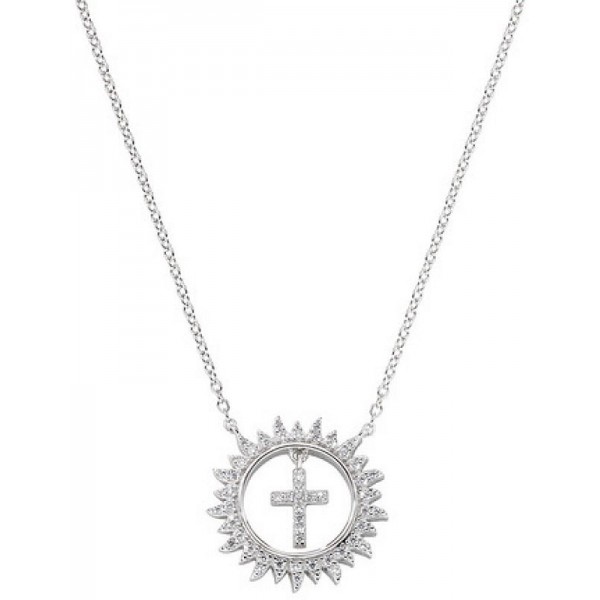 Image of the Amen Cross Necklace with sun for ladies CLGHCRBBZ
