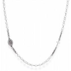 Amen Rosenkranz Kette aus Silber und Perlen für Damen CROBBZ-M3