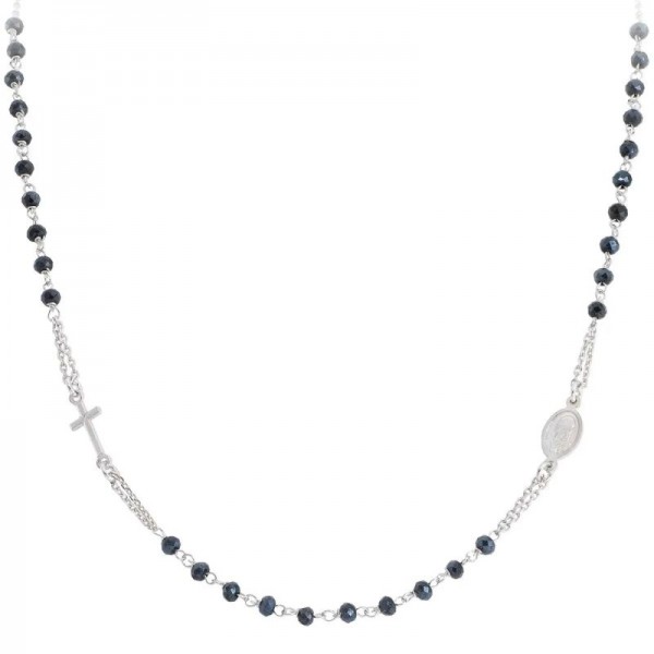 Amen Rosenkranz Kette aus Silber mit Kristallen CROBG3 Bild der Amen Rosenkranz Kette aus Silber mit Kristallen CROBG3