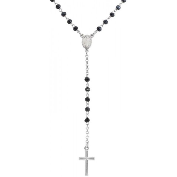 Amen Rosenkranz Kette aus Silber mit Kristallen CROBG4 Bild der Amen Rosenkranz Kette aus Silber mit Kristallen CROBG4