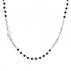 Amen Rosenkranz Kette aus Silber mit Kristallen CROBN3