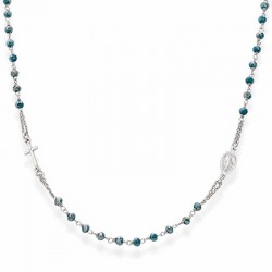 Amen Rosenkranz Kette aus Silber mit Kristallen CROBP3
