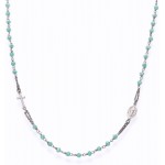 Amen Rosenkranz Kette aus Silber mit Kristallen CROBT3 Bild der Amen Rosenkranz Kette aus Silber mit Kristallen CROBT3