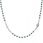 Amen Rosenkranz Kette aus Silber mit Kristallen CROBVB3 kaufen