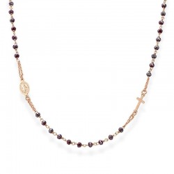Amen Rosenkranz Kette aus Silber mit Kristallen CRORA3