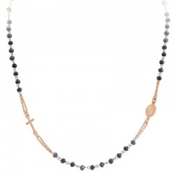 Amen Rosenkranz Kette aus Silber mit Kristallen CRORG3