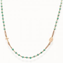 Amen Rosenkranz Kette aus Silber mit Kristallen CRORM3