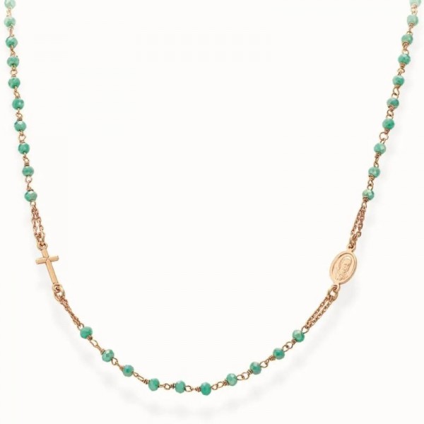 Amen Rosenkranz Kette aus Silber mit Kristallen CRORM3 Bild der Amen Rosenkranz Kette aus Silber mit Kristallen CRORM3