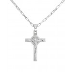 Amen Kreuzkette aus Silber für Herren CRUO Bild der Amen Kreuzkette aus Silber für Herren CRUO