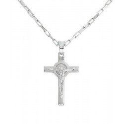 Amen Kreuzkette aus Silber für Herren CRUO