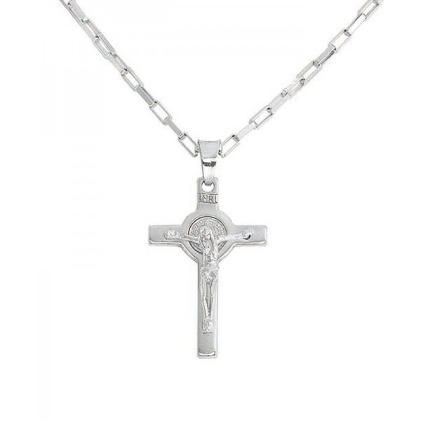 Amen Kreuzkette aus Silber für Herren CRUO Bild der Amen Kreuzkette aus Silber für Herren CRUO