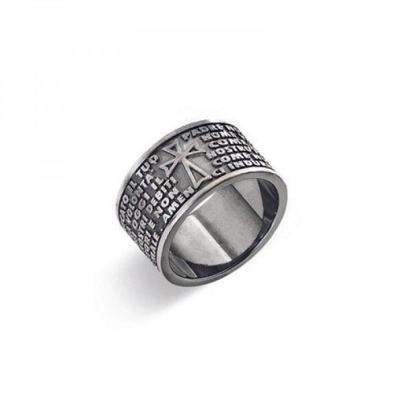 Image of the Amen Lords Prayer Ring in Italian PNB925