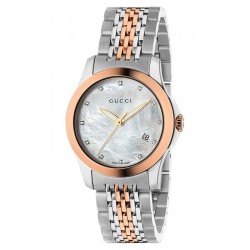 Acquistare Orologio Donna Gucci G-Timeless Small YA126514 Diamanti Madreperla