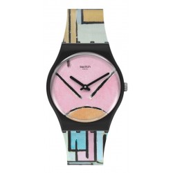 Buy Swatch Watch MoMA Composition in Oval with Color Planes 1 by Piet Mondrian GZ350