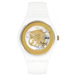 Reloj Unisex Swatch New Gent Golden Rings White SO29W107