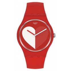 Swatch Ladies Watch New Gent Half <3 White SO29Z112