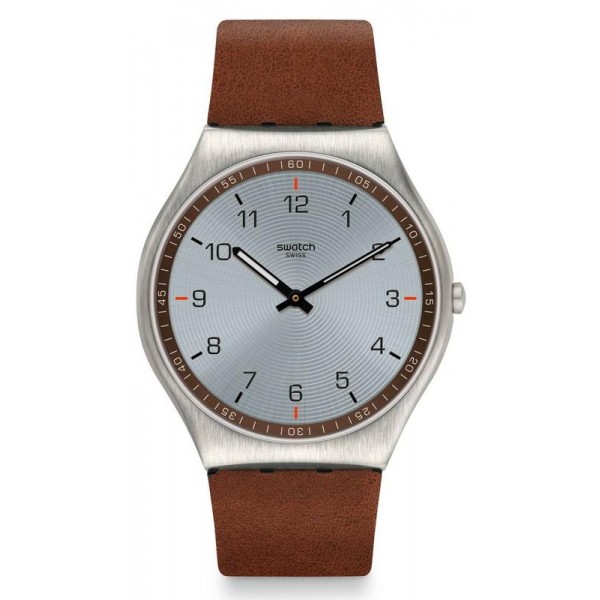 Buy Swatch Mens Watch Skin Irony Skin Suit Brown SS07S108