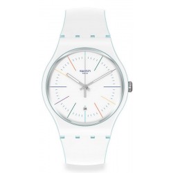 Reloj Unisex Swatch New Gent White Layered SUOS404