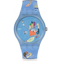 Swatch Uhr Centre Pompidou Blue Sky, by Vassily Kandinsky SUOZ342