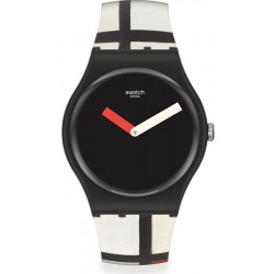 Buy Swatch Watch Centre Pompidou Red, Blue and White, by Piet Mondrian SUOZ344