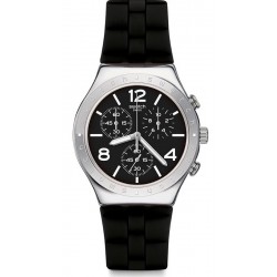 Buy Swatch Men's Watch Irony Chrono Noir De Bienne YCS116 Chronograph