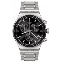 Swatch Herrenuhr Irony Chrono Carbonium Dream YVS495G Chronograph